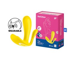 Анально-вагинальный смарт-стимулятор для ношения Satisfyer Top Secret Plus желтый
