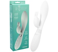 Перезаряжаемый вибратор Ideep Pro Theona белый 