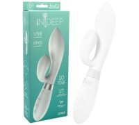 Перезаряжаемый вибратор Ideep Pro Juna белый 
