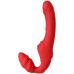 Безремневой страпон с вибрацией Black and Red by Toyfa 35 см красный - фото 12