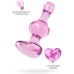 Cтеклянная анальная втулка Sexus Glass розового цвета 10 см - фото 1