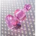 Cтеклянная анальная втулка Sexus Glass розового цвета 10 см - фото 5
