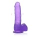Фиолетовый фаллос Jelly Studs Crystal Dildo Medium 18 см - фото 1