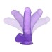 Фиолетовый фаллос Jelly Studs Crystal Dildo Medium 18 см - фото 3