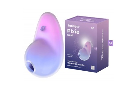 Вакуумно-волновой стимулятор с вибрацией Satisfyer Pixie Dust лилово-розовый
