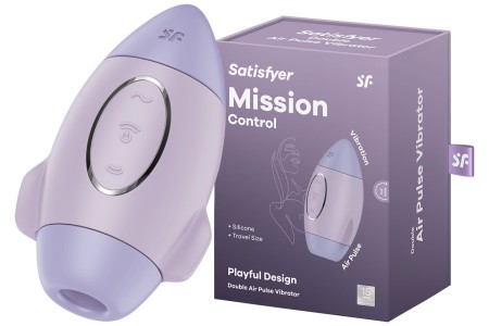 Вакуумно-волновой стимулятор клитора с вибрацией Satisfyer Mission Control фиолетовый