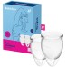 Набор менструальных чаш Satisfyer Feel Confident, прозрачный - фото