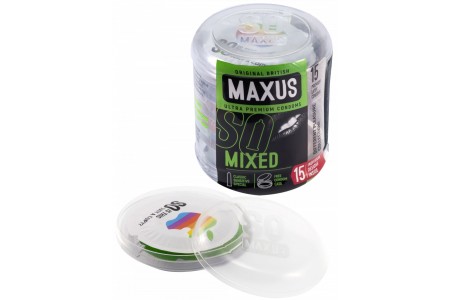 Презервативы Maxus №15 Mixed микс в пластиковом кейсе
