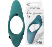 Эрекционное кольцо с двойной вибростимуляцией Pure Passion Stardust Green