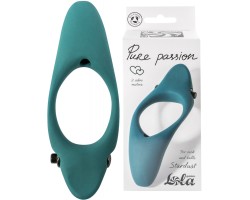 Эрекционное кольцо с двойной вибростимуляцией Pure Passion Stardust Green