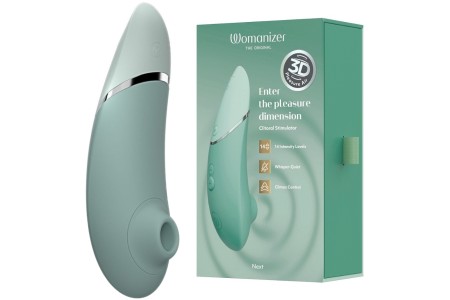Бесконтактный вакуумно-волновой стимулятор клитора Womanizer Next цвета шалфея