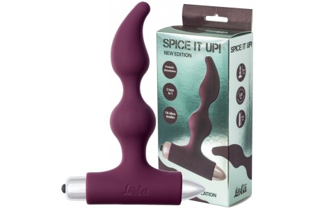Анальная пробка с вибрацией Spice It Up New Edition Elation бордовая