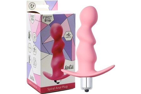 Анальная пробка с вибрацией Spiral Anal Plug Pink