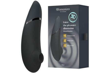 Бесконтактный вакуумно-волновой стимулятор клитора Womanizer Next черный