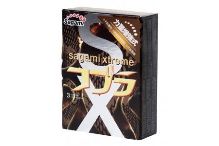 Презервативы с эффектом сужения Sagami Xtreme Cobra 3 шт