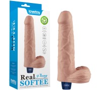 Классический вибратор с мошонкой Real Softee 23 см