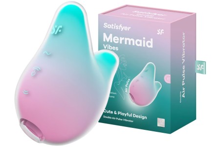 Вакуумно-волновой стимулятор с вибрацией Satisfyer Mermaid Vibes мятно-розовый
