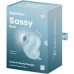 Вакуумно-волновой стимулятор с вибрацией Satisfyer Sassy Seal голубой - фото 5