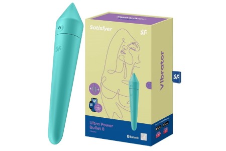 Универсальный смарт-стимулятор Satisfyer Ultra Power Bullet 8 бирюзовый ДЕФОРМИРОВАННАЯ УПАКОВКА
