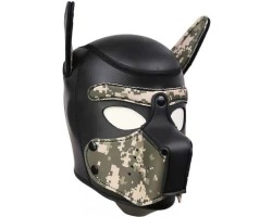 Фетиш-маска собаки Angry Dog L черный хаки