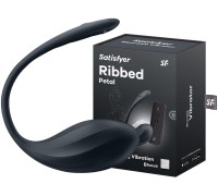 Мощный смарт-вибростимулятор Satisfyer Ribbed Petal черный