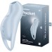 Вакуумно-волновой стимулятор клитора с вибрацией Satisfyer Pocket Pro 1 голубой - фото