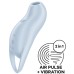 Вакуумно-волновой стимулятор клитора с вибрацией Satisfyer Pocket Pro 1 голубой - фото 1
