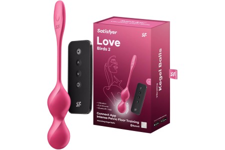 Вагинальные смарт-шарики с вибрацией Satisfyer Love Birds 2 красные