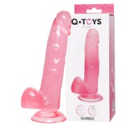 Реалистичный розовый фаллоимитатор на присоске A-Toys by Toyfa 20 см