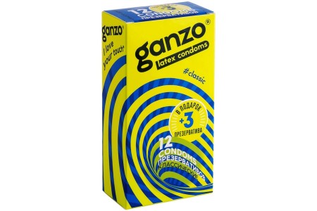 Презервативы Ganzo №15 Classic классические с обильной смазкой