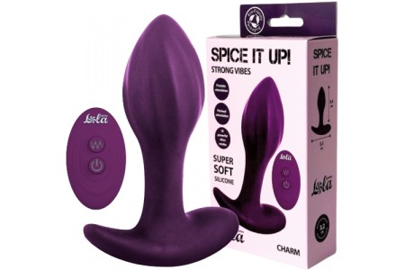 Перезаряжаемая анальная пробка Spice It Up Charm с пультом ДУ
