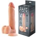 Реалистичный фаллоимитатор Best Cock с мошонкой на присоске 23 см - фото