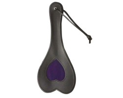 Черный пэдл с фиолетовым сердечком Allure Lingerie X-Play 30 см