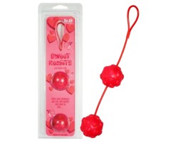 Красные вагинальные шарики со смещенным центром Sweet Hearts Duo Loveballs
