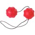 Красные вагинальные шарики со смещенным центром Sweet Hearts Duo Loveballs - фото 1