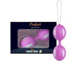 Вагинальные шарики со смещенным центром тяжести Sex Fan Toy бело-розовые