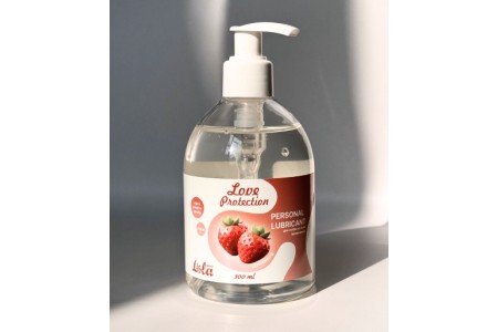 Увлажняющий лубрикант Lola games Love Protection Strawberry 300 гр