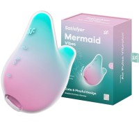 Вакуумно-волновой стимулятор с вибрацией Satisfyer Mermaid Vibes мятно-розовый