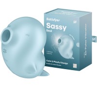 Вакуумно-волновой стимулятор с вибрацией Satisfyer Sassy Seal голубой