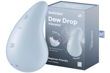 Клиторальный вибростимулятор Satisfyer Dew Drop голубой