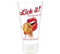 Съедобный массажный гель с ароматом коктейля Sex On The Beach Lick It Erotic Massage Gel 50 мл
