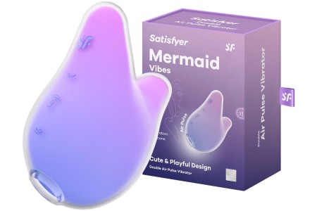 Вакуумно-волновой стимулятор с вибрацией Satisfyer Mermaid Vibes лилово-розовый