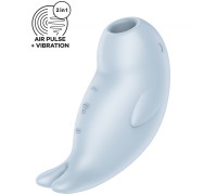 Вакуумно-волновой стимулятор клитора с вибрацией Satisfyer Seal You Soon голубой