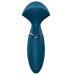 Перезаряжаемый мини-массажер с вибрацией Satisfyer Mini Wand-er Blue - фото