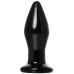Стеклянная вибровтулка Sexus Glass чёрная 11 см - фото