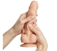 Реалистичный фаллоимитатор на присоске Strap-On-Me с подвижной кожей XXL телесный 20 см