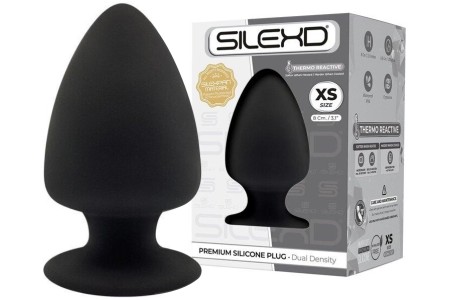 Анальная втулка с эффектом памяти SilexD Premium Silicone Plug XS черная