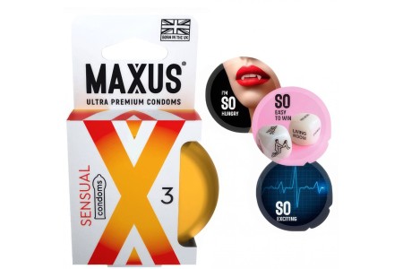 Презервативы гладкие анатомические Maxus Sensual X-Edition №3