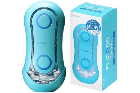 Футуристичный мастурбатор Tenga Flip ORB Ocean голубой