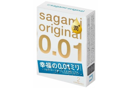Полиуретановые презервативы Sagami Original 0,01 Extra Lub 2 шт